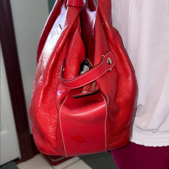 Kate Spade  Satchel   Shoulder bag beautiful pebbled, leather in red orange - Picture 14 of 17